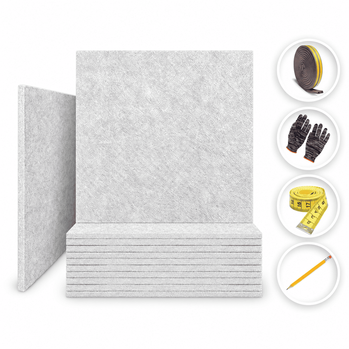 Arrowzoom Soundproof Door Kit KK1184 White / 1 Piece only / YES