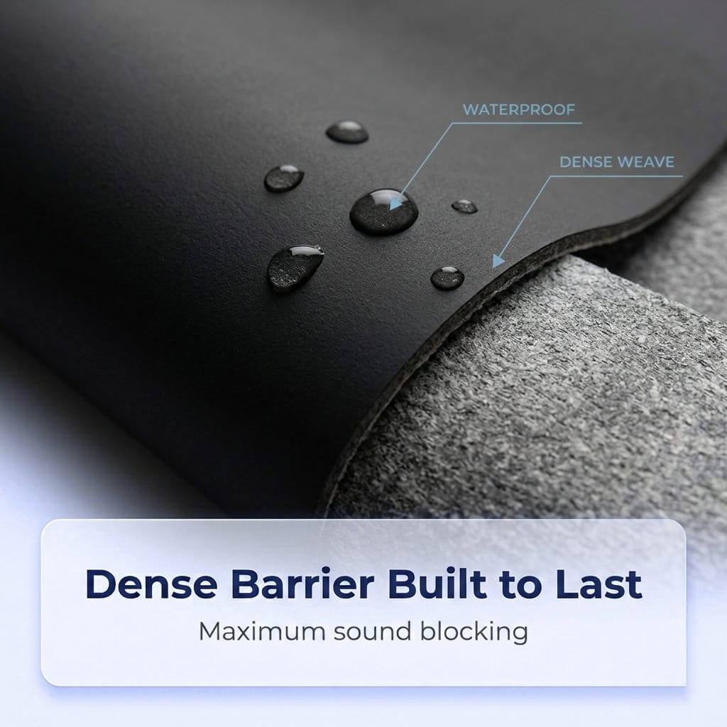 Block Neighbor Noise - 2 lb/sq ft Mass Loaded Vinyl Tiles for wall, floor, ceiling (KK1246)