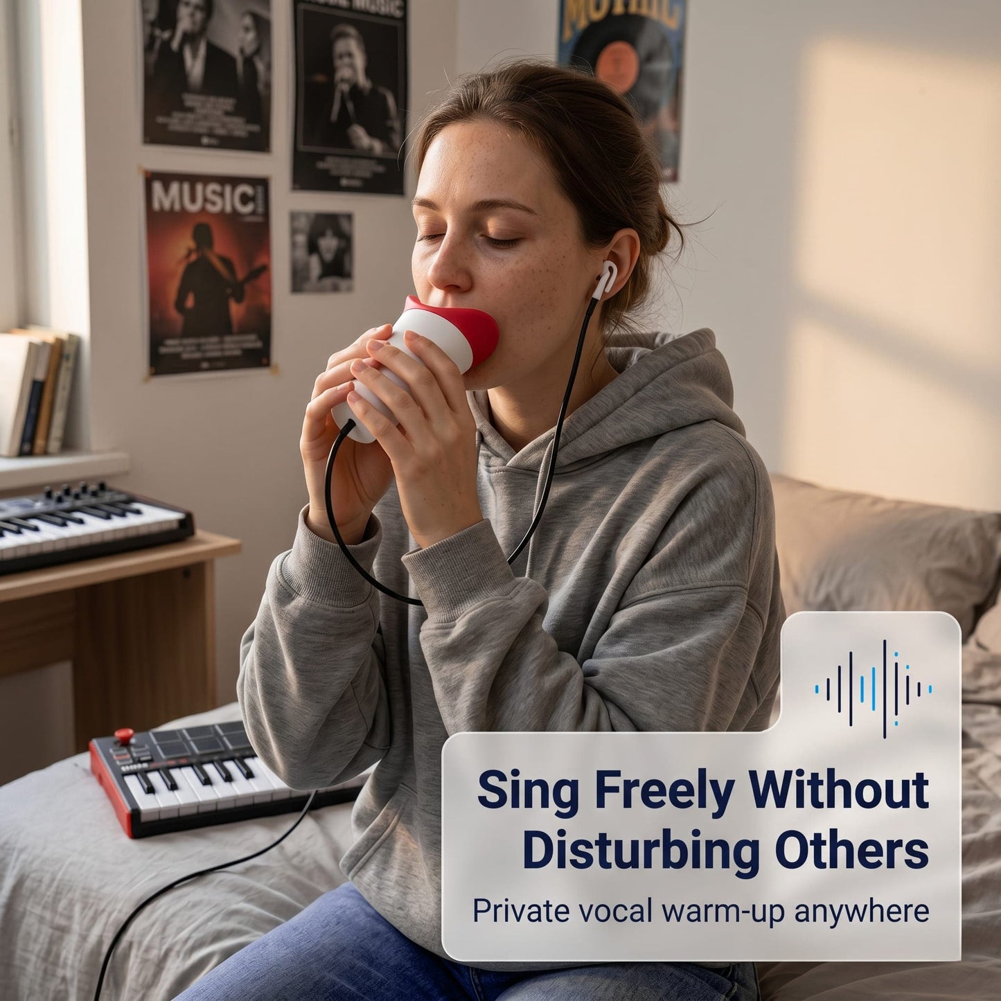 Sing, Scream, Practice Anywhere — Portable Vocal Dampener Mask (KK1464)
