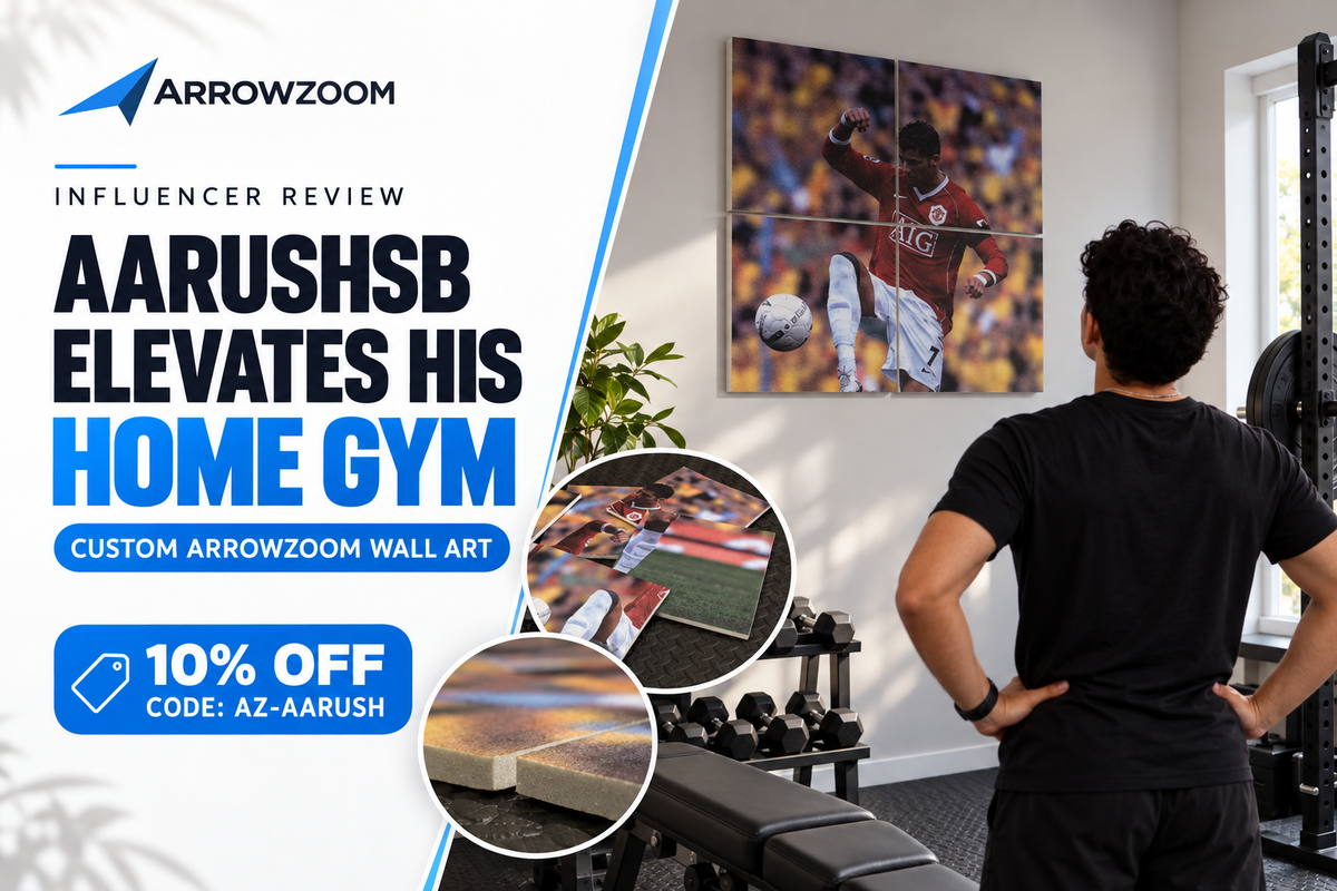 AarushSB Elevates His Home Gym with Custom Arrowzoom Wall Art