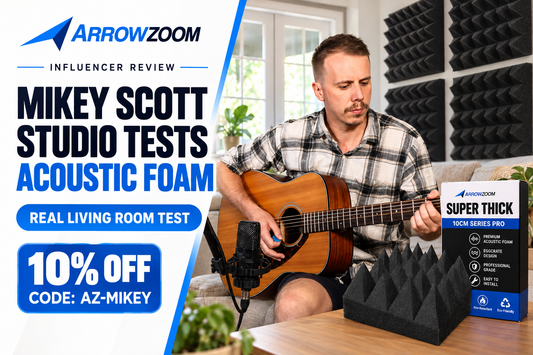 Mikey Scott Studio Tests Arrowzoom Acoustic Foam in a Real Living Room