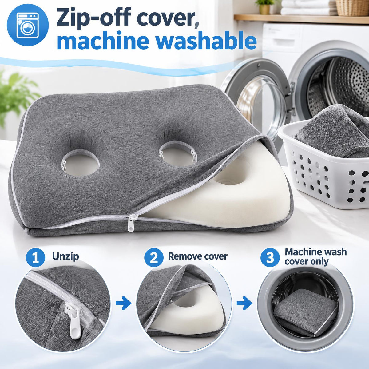 Arrowzoom Better Sleep 2 Ear Hole Memory Foam Pillow and Soundproof Ear Muffs KK1482