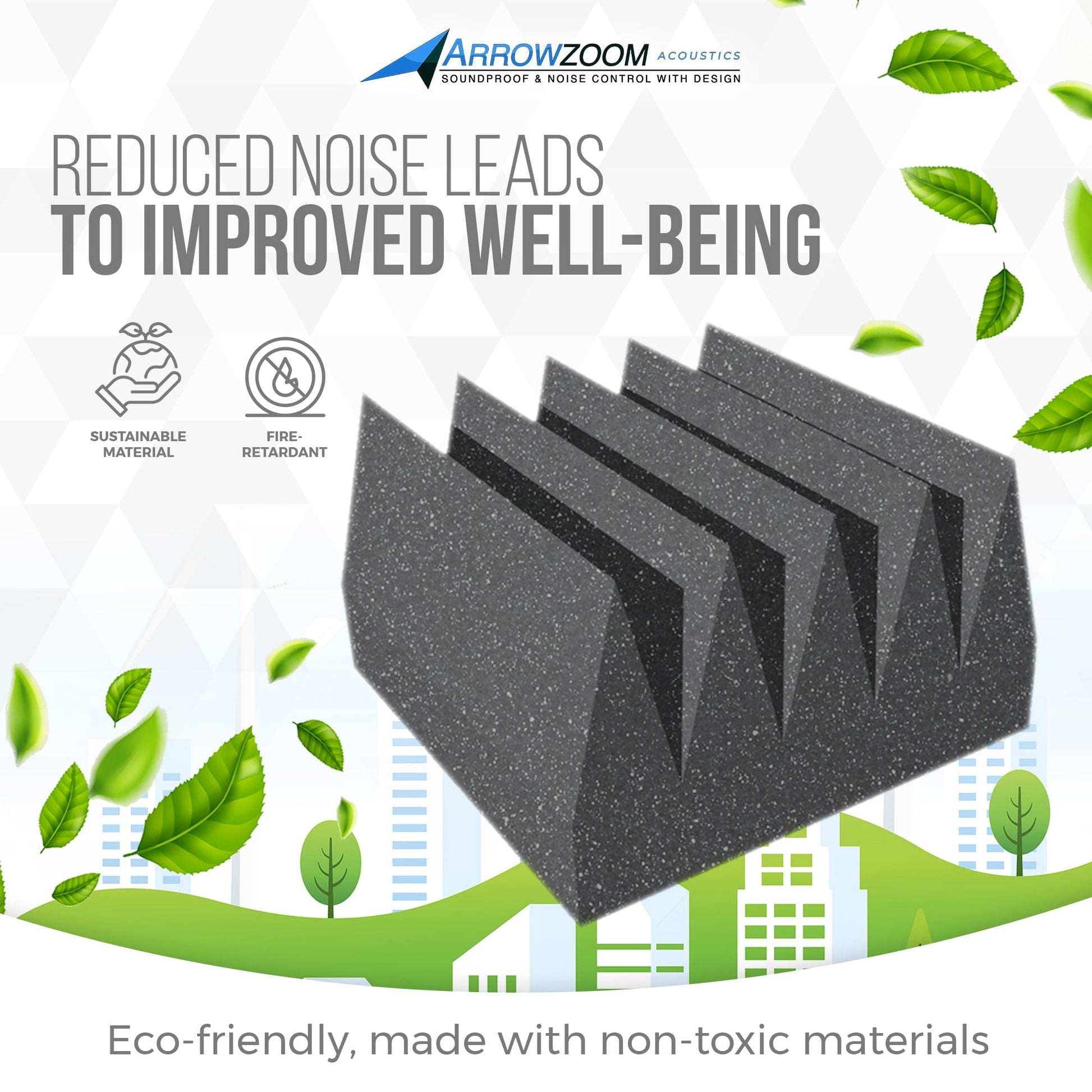 Arrowzoom Wedge 10/15cm Thick Foam Series PRO - Black - KK1472