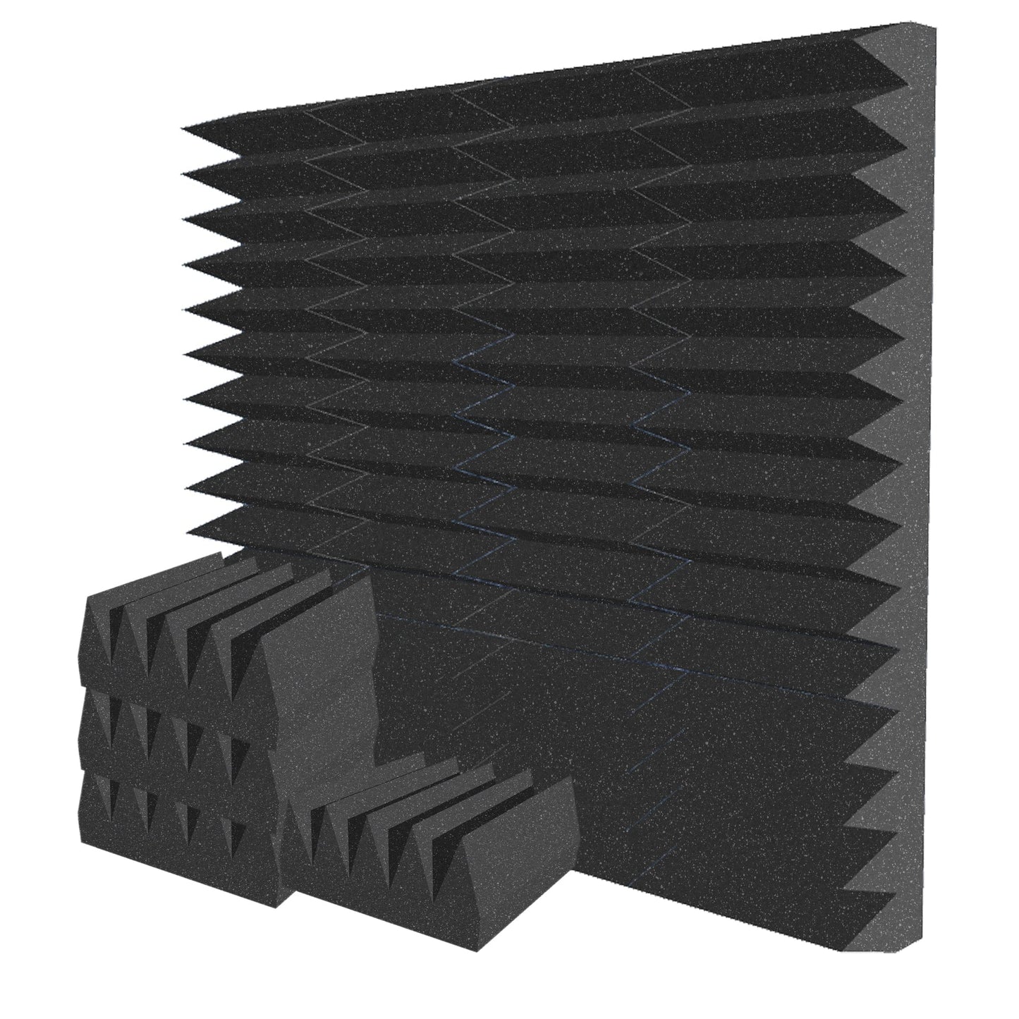 Arrowzoom Wedge 10/15cm Thick Foam Series PRO - Black - KK1472 Black / 12 Pieces - 25 x 25 x 10 cm / 10 x 10 x 4"