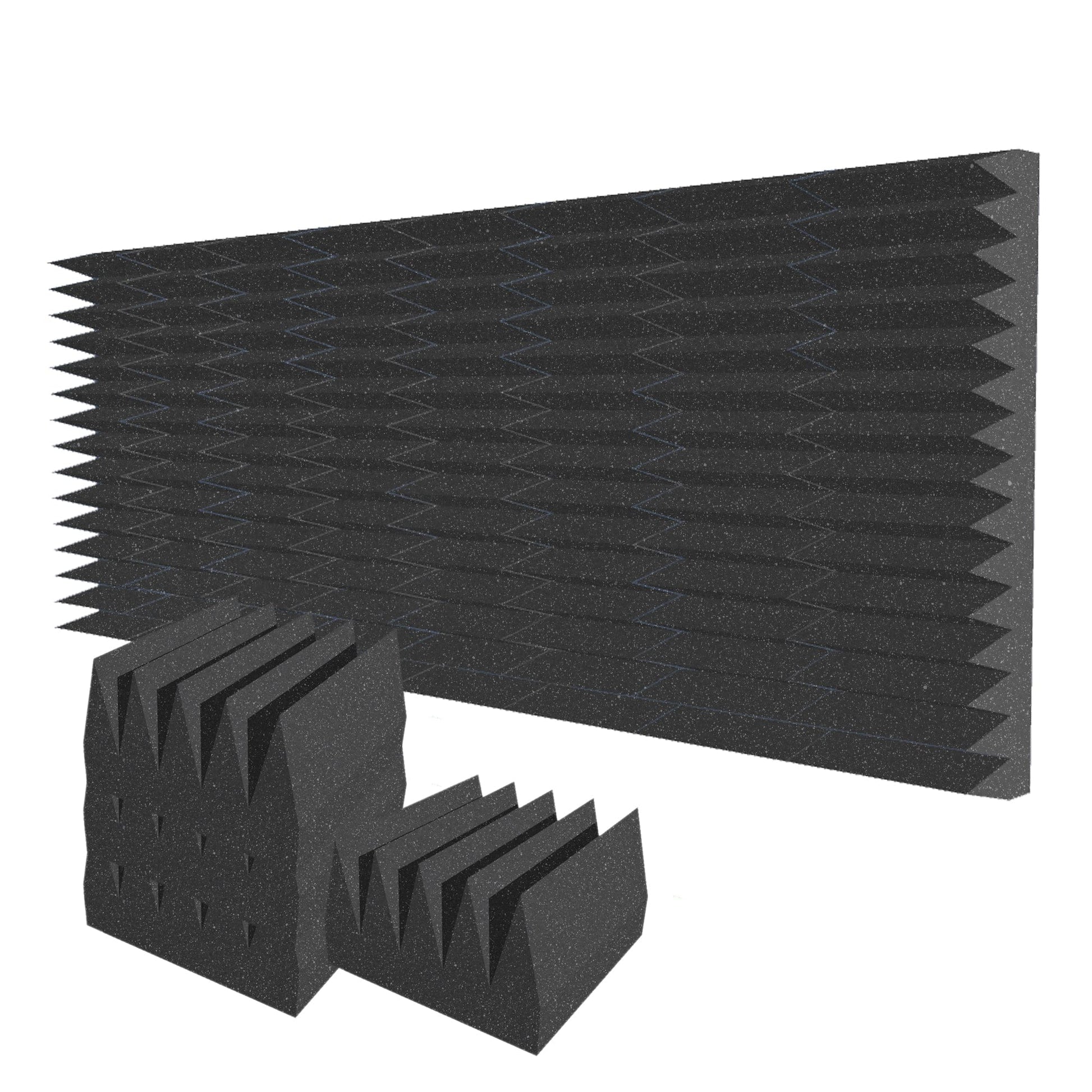 Arrowzoom Wedge 10/15cm Thick Foam Series PRO - Black - KK1472 Black / 24 Pieces - 25 x 25 x 15 cm / 10 x 10 x 6"