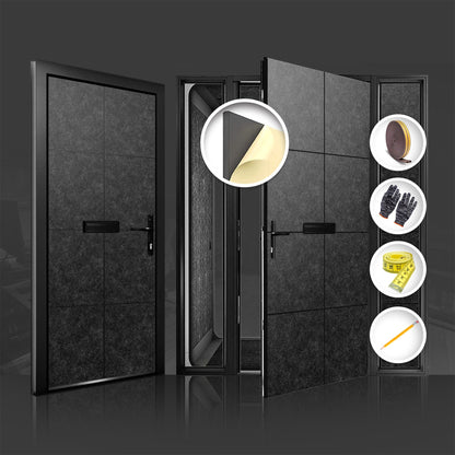 Arrowzoom Soundproof Premium Door Kit Pro - KK1244 Black / 40pcs - Double Sided - Front & Back / YES