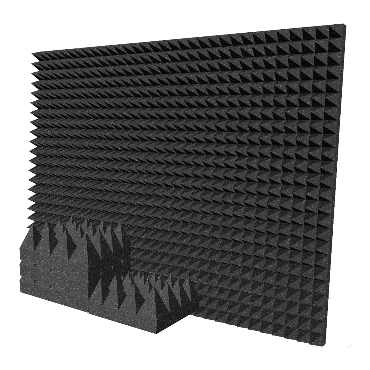 Arrowzoom Pyramid 10/15cm Thick Acoustic Foam Series PRO - Black - KK1471 Black / 48 Pieces - 25 x 25 x 10 cm / 10 x 10 x 4"