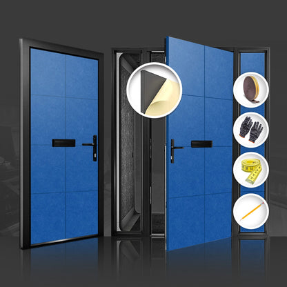 Arrowzoom Soundproof Premium Door Kit Pro - KK1244 Blue / 40pcs - Double Sided - Front & Back / YES