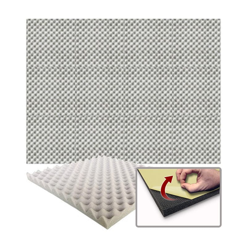 Arrowzoom Acoustic Eggcrate Foam - Solid Colors - KK1052 Gray / 1 Piece - 50 x 50 x 3 cm / 20x20x2 in / Yes - Adhesive