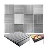Arrowzoom Acoustic Wedge Tiles Foam - Solid Colors - KK1134 Gray / 1 Piece - 50 x 50 x 5 cm / 20 x 20 x 2 in / YES Adhesive