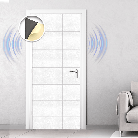 Arrowzoom Soundproof Door Kit KK1184 White / 20 pcs - Single Sided - Front / No
