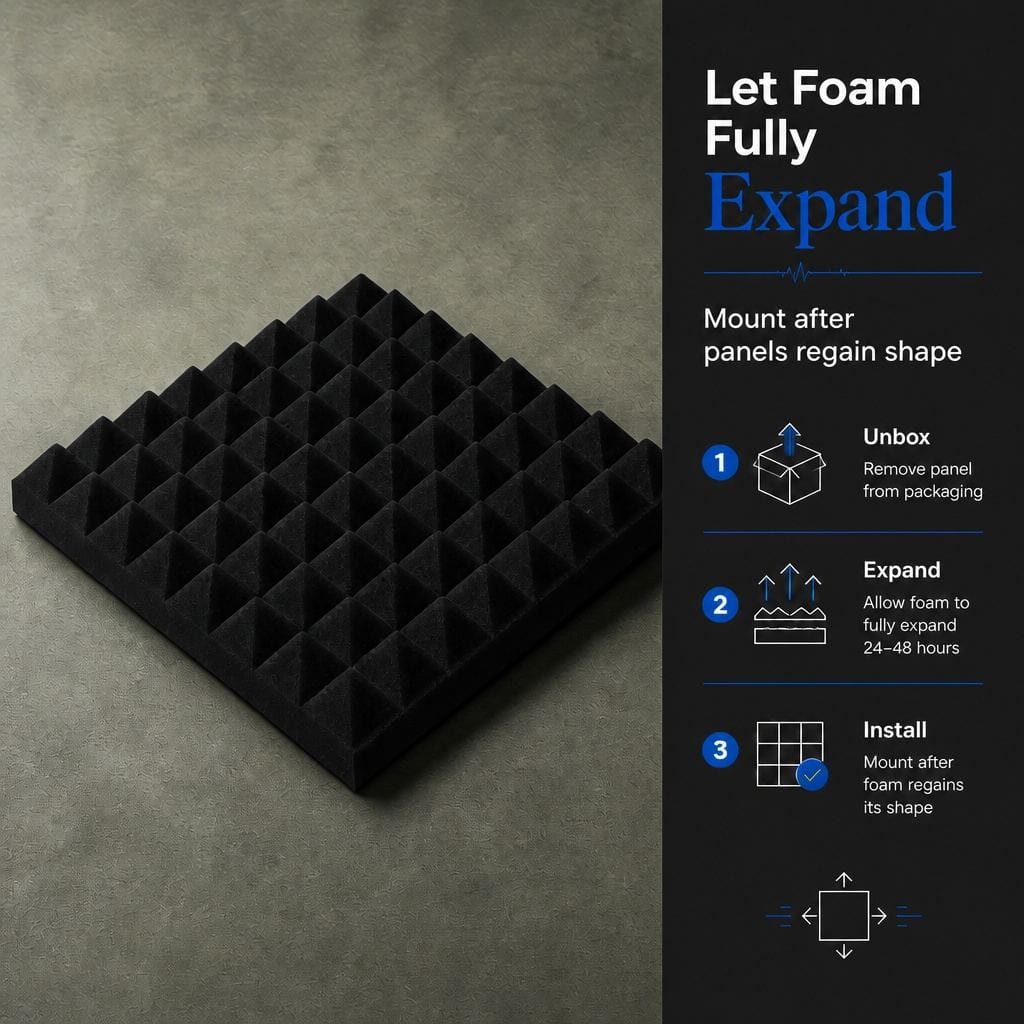 Arrowzoom Pyramid Self-Adhesive Acoustic Foam Tiles — Peel & Stick —  Solid Colors - KK1034