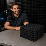 Arrowzoom Pyramid Self-Adhesive Acoustic Foam Tiles — Peel & Stick —  Solid Colors - KK1034