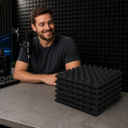 Arrowzoom Pyramid Self-Adhesive Acoustic Foam Tiles — Peel & Stick —  Solid Colors - KK1034