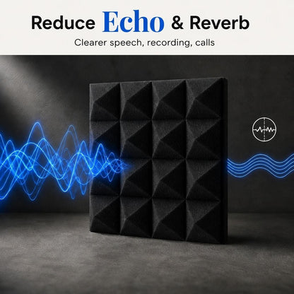 Arrowzoom Pyramid Self-Adhesive Acoustic Foam Tiles — Peel & Stick —  Solid Colors - KK1034