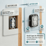 Arrowzoom Acoustic Putty Pads for Electrical Boxes – Seal Gaps, Stop Noise Leaks, Fire-retardant (KK1478)