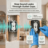Arrowzoom Acoustic Putty Pads for Electrical Boxes – Seal Gaps, Stop Noise Leaks, Fire-retardant (KK1478)