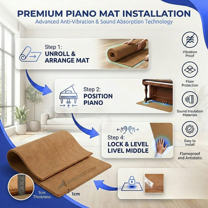 Arrowzoom Anti-Slip Floor Protection Soundproof Noise Vibration Mats for Drums - KK1249