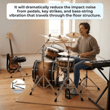 Arrowzoom Anti-Slip Floor Protection Soundproof Noise Vibration Mats for Drums - KK1249