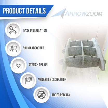 Arrowzoom Acoustic Waffle Ceiling Decoration - KK1458