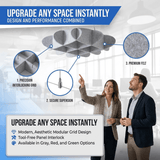 Arrowzoom EchoArt Elegant Sound Absorbers Hanging Ceiling Panels Gray - KK1458