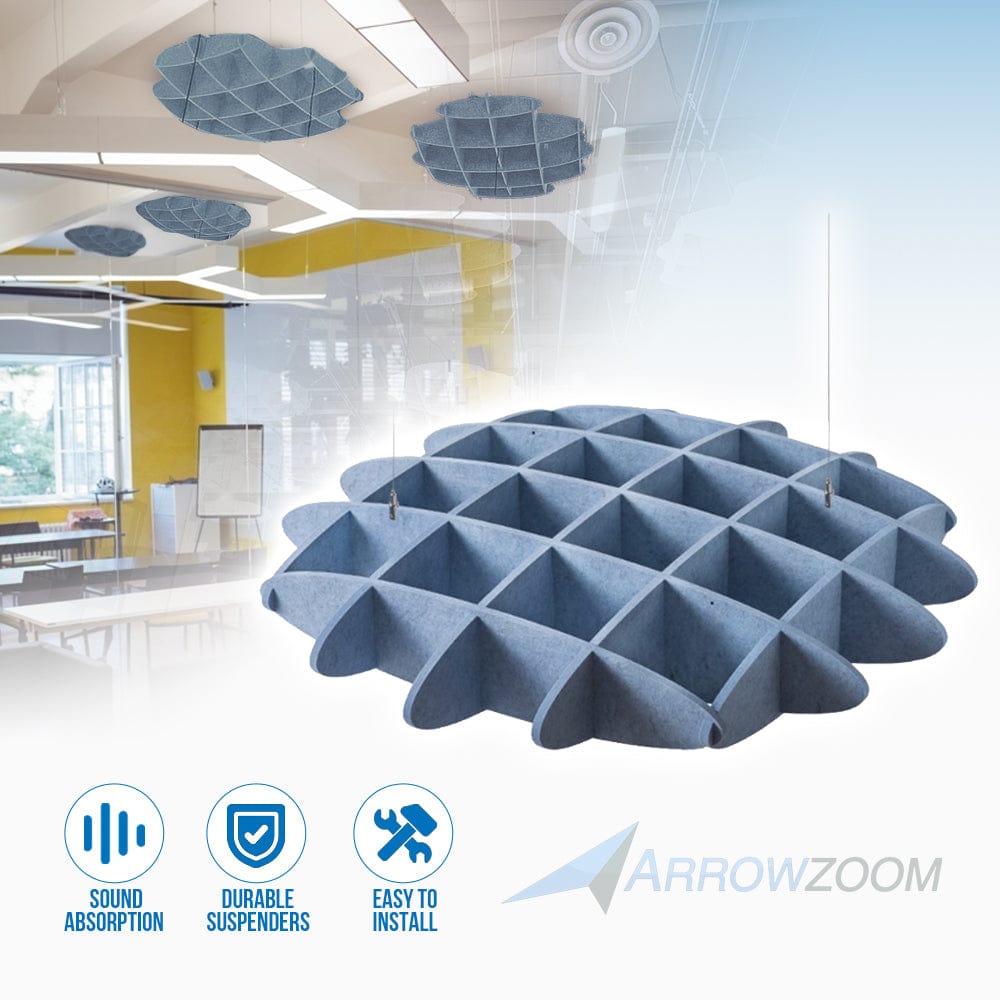 Panel Absrobers Hexagon Felt Sound Absorbing Wall Panel | Blue and Burgundy – Arrowzoom ...