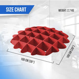 Arrowzoom EchoArt Elegant Sound Absorbers Hanging Ceiling Panels Red - KK1462 Red / 100 x 100 cm (39 x 39”)