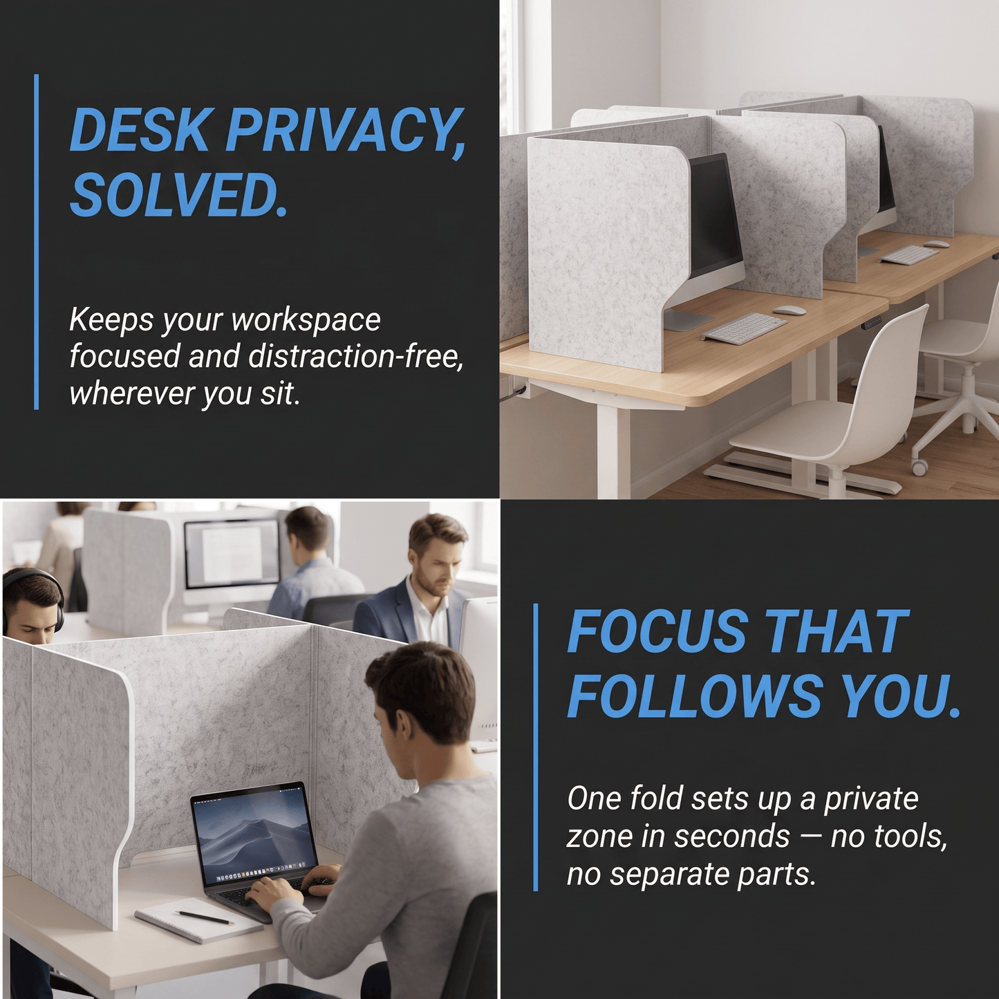 Arrowzoom Acoustic Desk Divider PRO KK1480