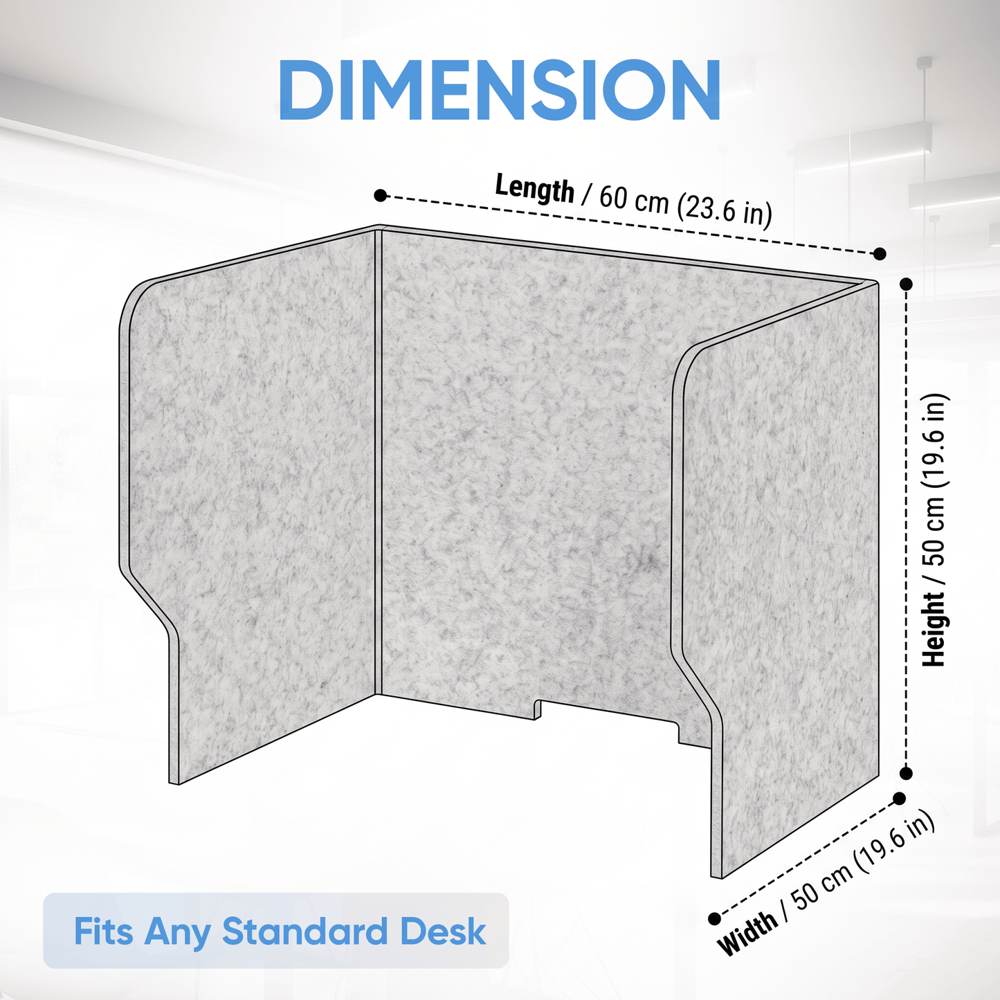 Arrowzoom Acoustic Desk Divider PRO KK1480 White