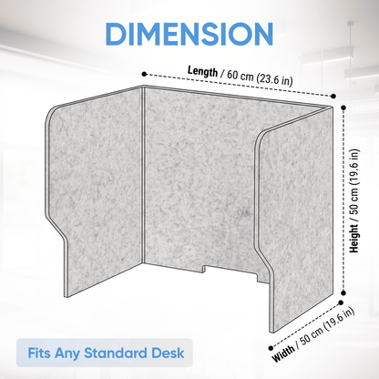 Arrowzoom Acoustic Desk Divider PRO KK1480 White