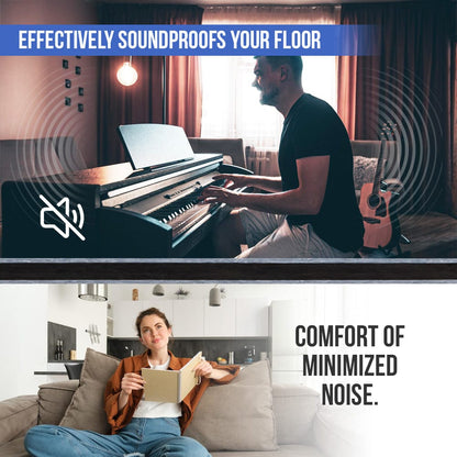Arrowzoom QuietStep Piano Pad: 3-Layer Acoustic Solution - KK1469