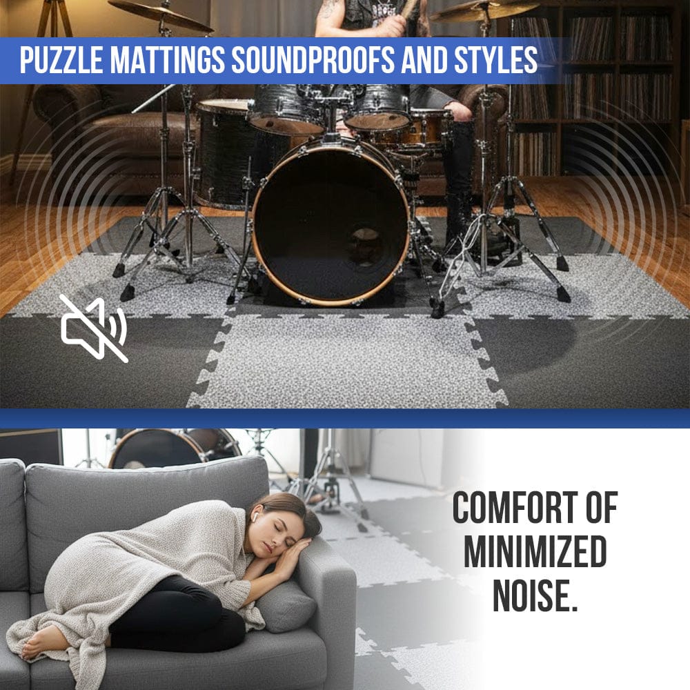 Arrowzoom Sound Absorbing Interlocking Puzzle Floor Mats - KK1470