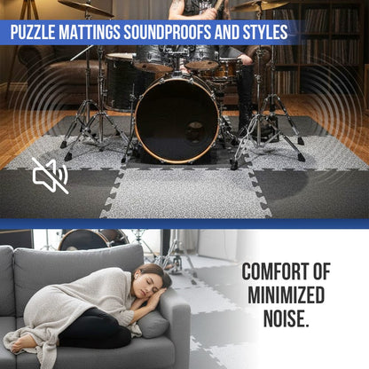 Arrowzoom Sound Absorbing Interlocking Puzzle Floor Mats - KK1470