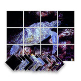Arrowzoom Aquarium Self-Adhesive Felt Art Wall Panels - KK1402 Design E / 12 Pieces - 120 x 90 cm / 47.2 x 35.4 in