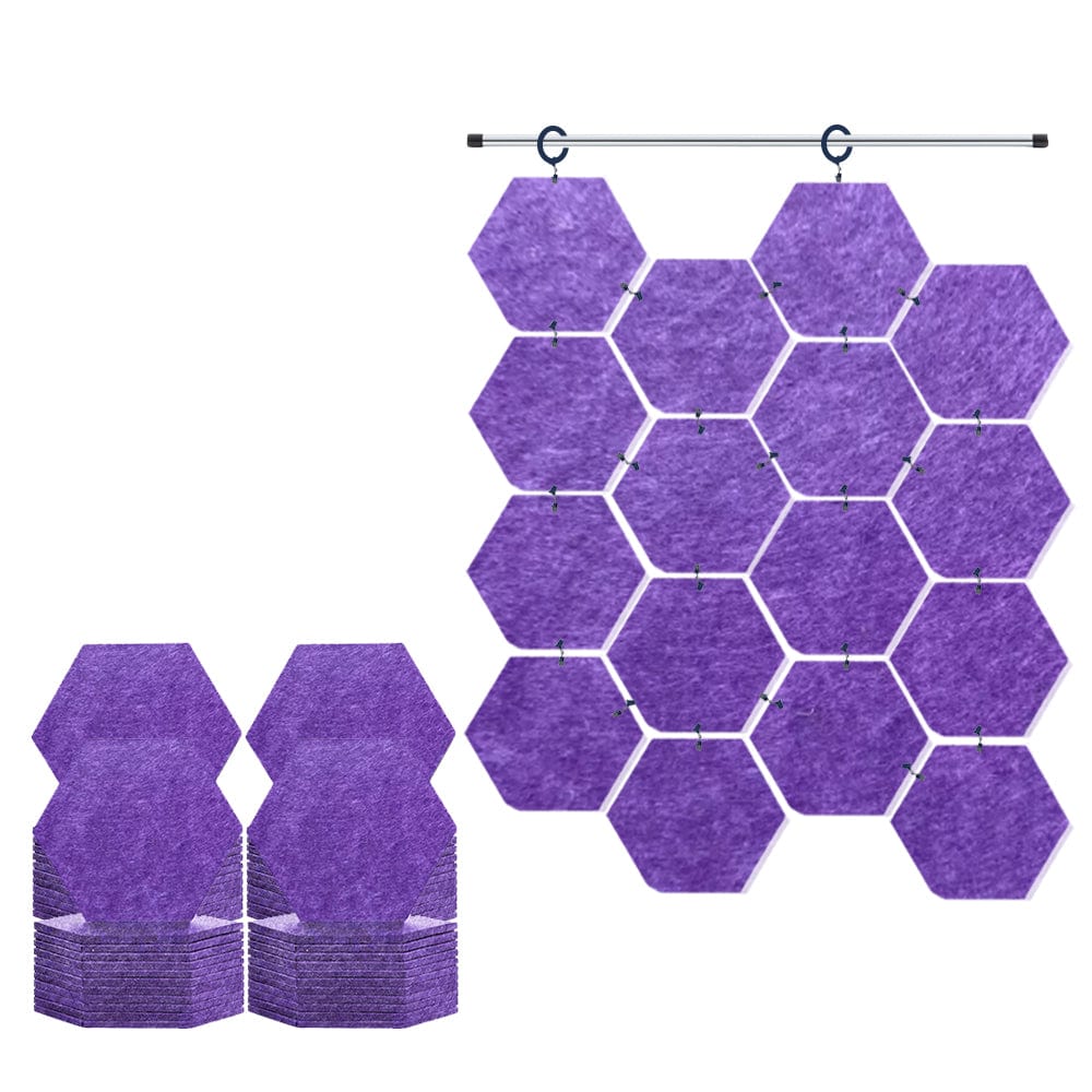 Arrowzoom Hanging Hexagon Sound Absorbing Clip-On Tile - KK1240