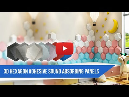 Arrowzoom 12 paneles absorbentes de sonido adhesivos hexagonales 3D - KK1330 