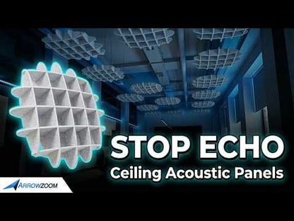 Hexagonal Acoustic Ceiling Panels — Cut Echo in Open Spaces | EchoArt Greyish Blue