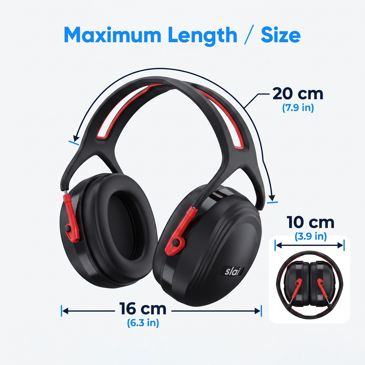 Arrowzoom Better Sleep 2 Ear Hole Memory Foam Pillow and Soundproof Ear Muffs KK1482 Ear Muff Only