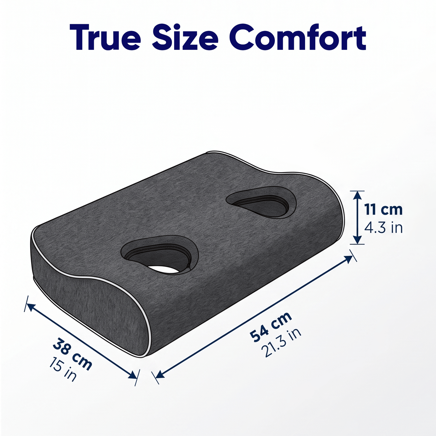 Arrowzoom Better Sleep 2 Ear Hole Memory Foam Pillow and Soundproof Ear Muffs KK1482 Pillow only