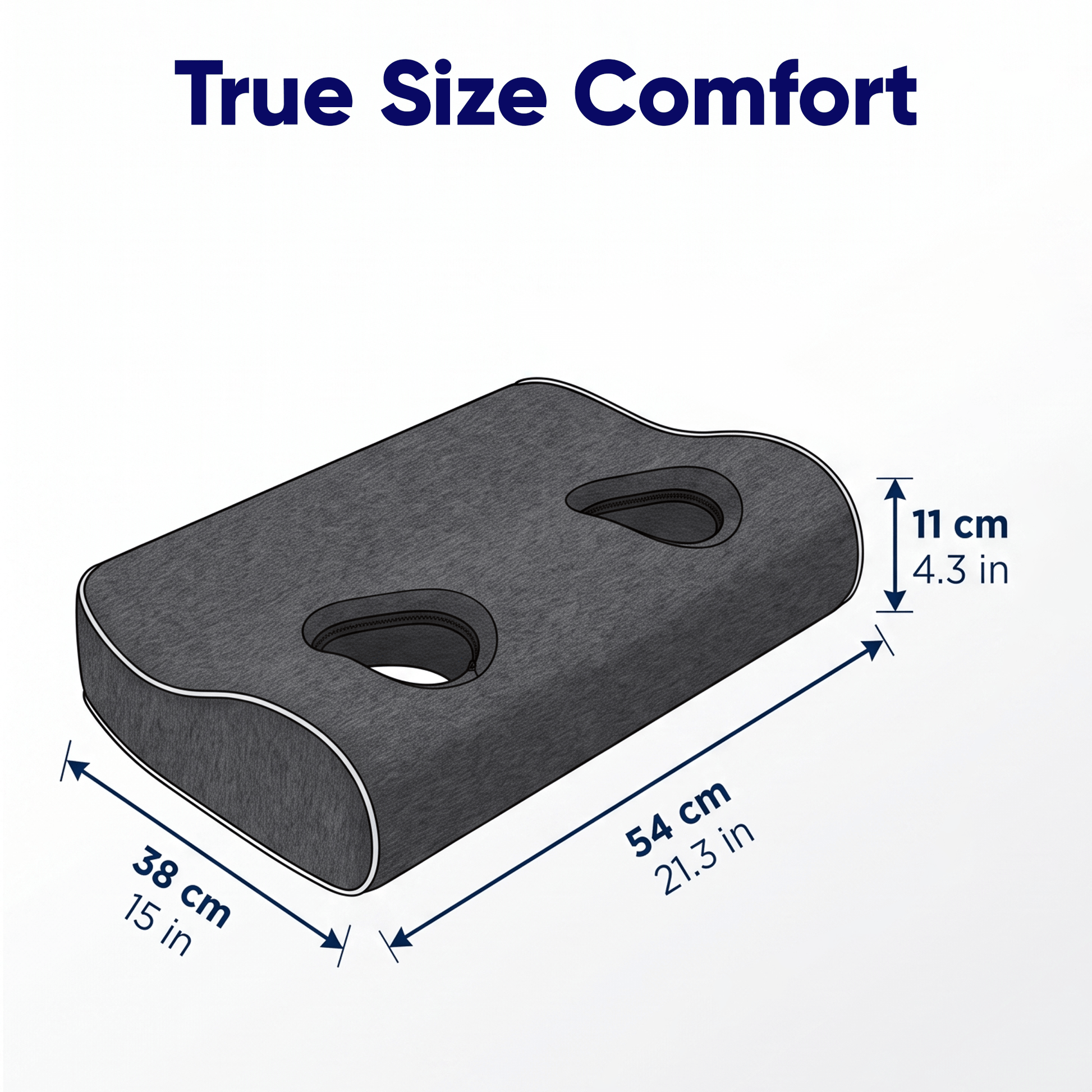 Arrowzoom Better Sleep 2 Ear Hole Memory Foam Pillow and Soundproof Ear Muffs KK1482 Pillow only