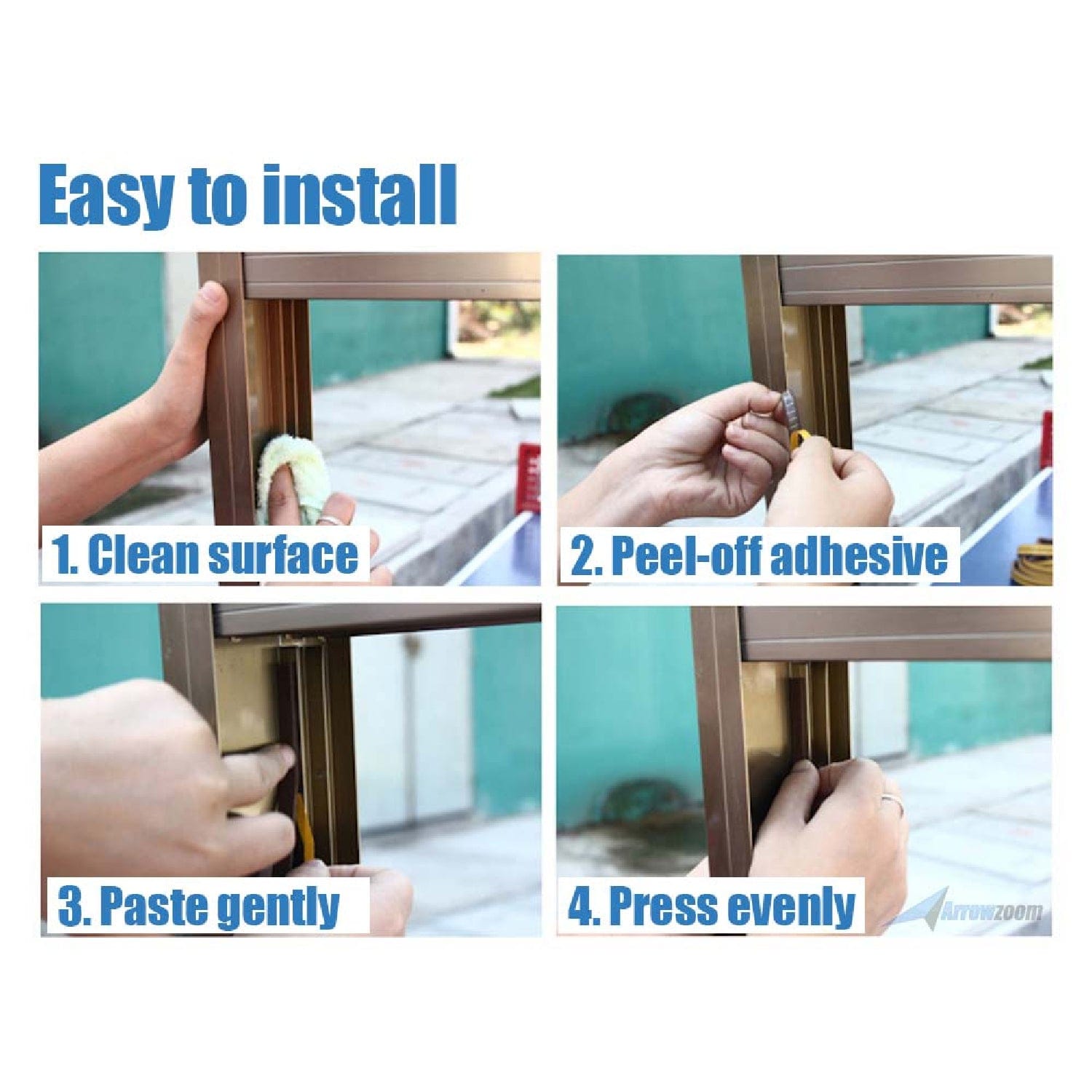 Arrowzoom Soundproof Weather Strip for Doors and Windows - KK1154