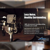 Arrowzoom 99.9% Black Out Curtain - Thermal Insulation, Light Soundproof and Room Darkening - KK1145