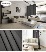 Pitch-Black Bedroom in 10 Seconds — Blackout + Thermal Curtain (KK1145) Dark Gray / 1.3 X 1.8 M (51.2 X 70.8 in)