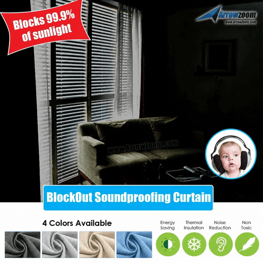 Pitch-Black Bedroom in 10 Seconds — Blackout + Thermal Curtain (KK1145)