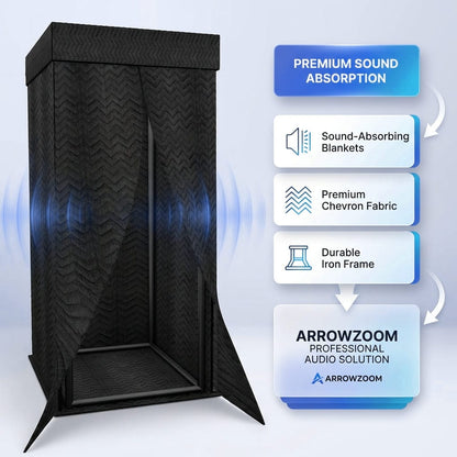 Studio-Quality Portable Vocal Booth — Kill Outside Noise, Set Up in 15 Min (KK1250)
