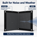 Outdoor Soundproof & Water Proof - Air conditional - KK1479 Black / 1 Piece
