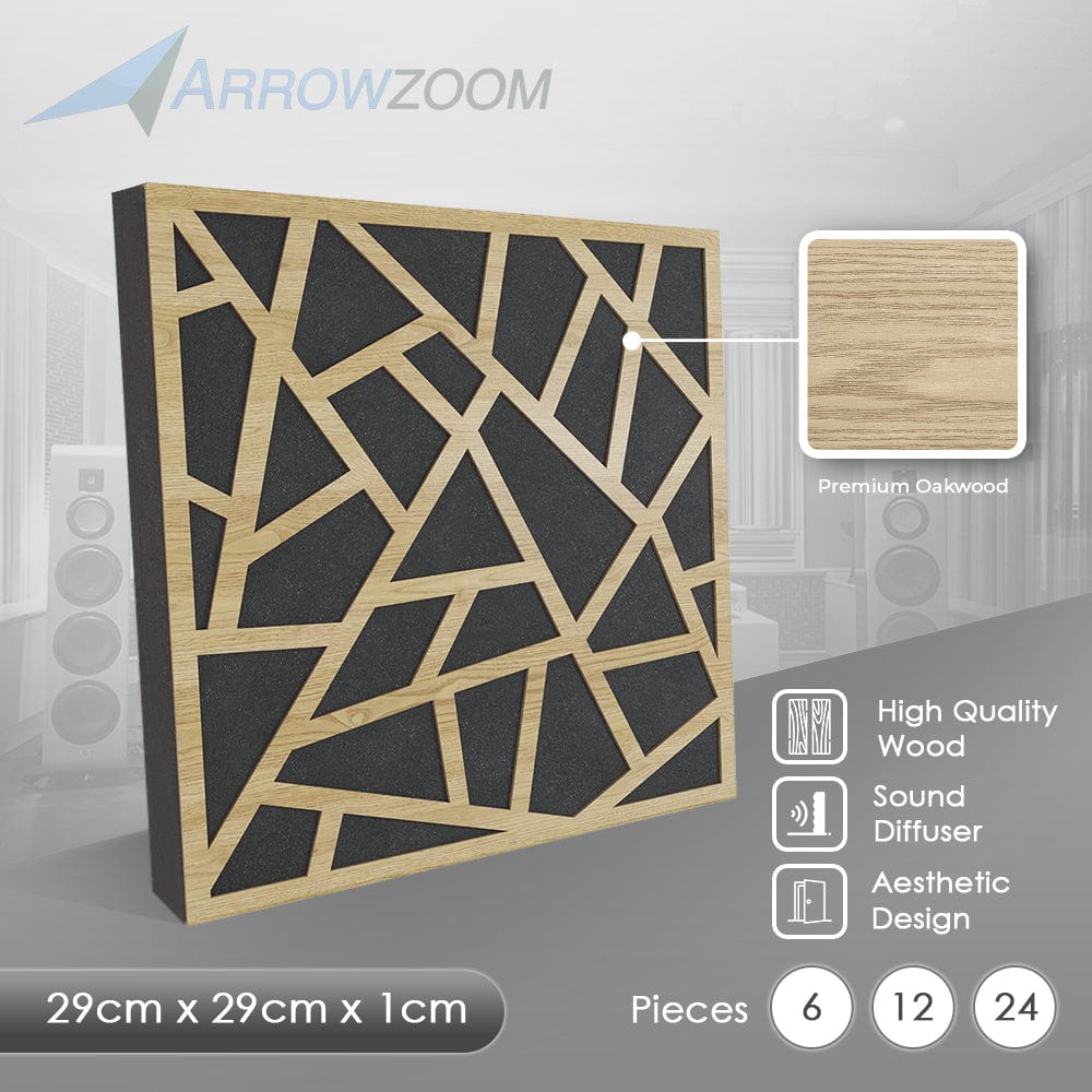 Arrowzoom™ Diffuse PRO Square Felt Wooden Panel - KK1247