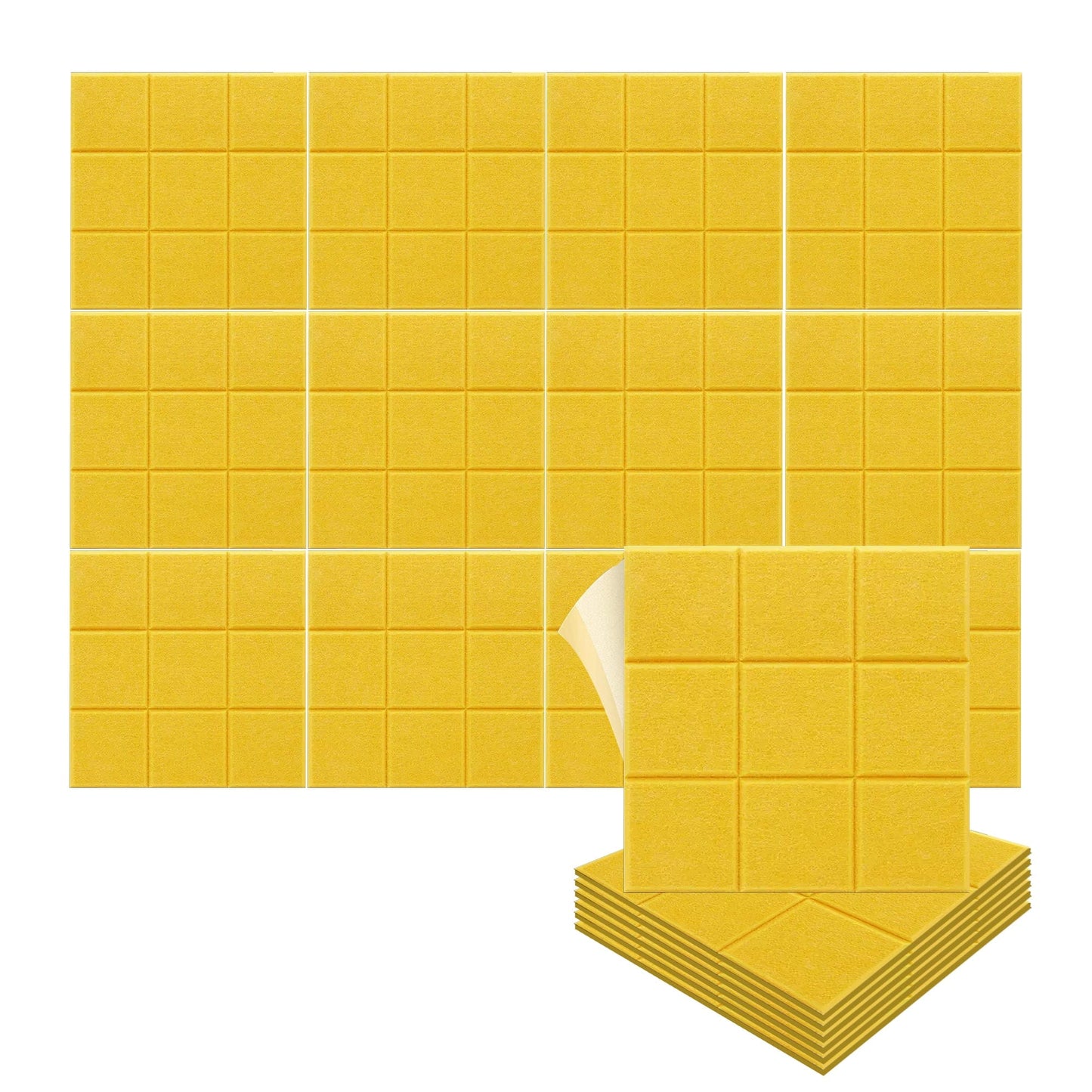 Arrowzoom "Grid Matrix" 3D Square Polyester Felt Art Panels - KK1389