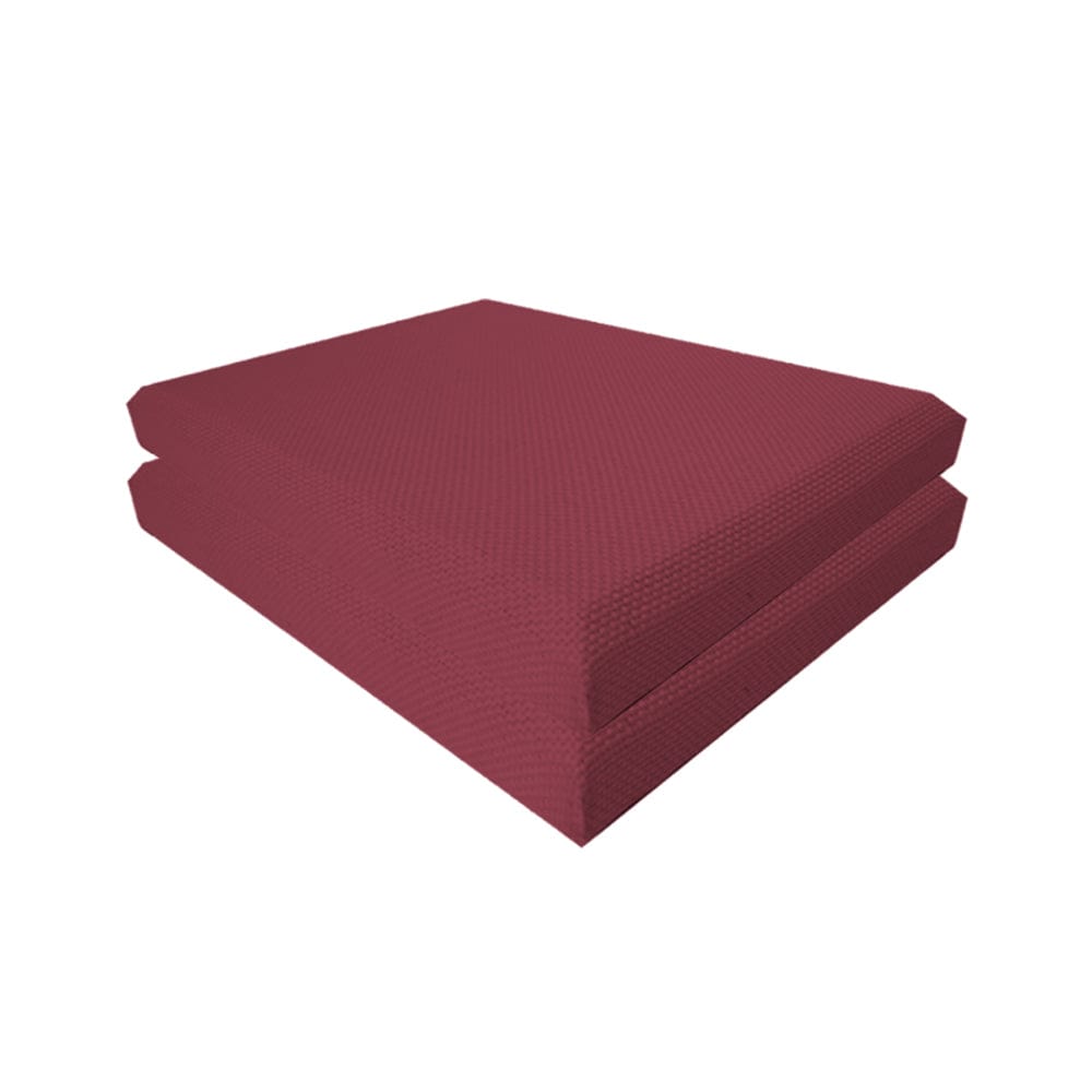 Arrowzoom Sound Absorbing Acoustic Fabric Wrapped Panel - 2 pcs - KK1205 60cm x 60cm x 2.5cm/ 23.6 x23.6x 0.9 in / Burgundy