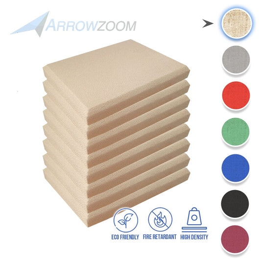 Arrowzoom Sound Absorbing Acoustic Fabric Wrapped Panel - 8 pcs - KK1205